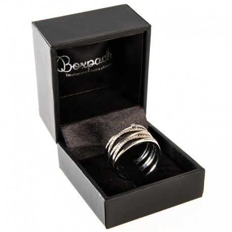 Estuche forrado en polipiel para anillo sortija de joyeria bisuteria y joyas C-2-SP