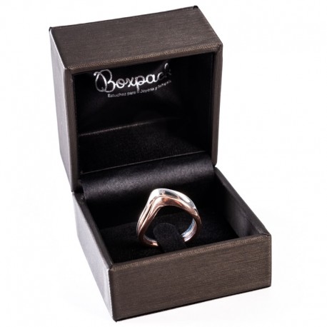 Estuche forrado imitacion seda para anillo sortija patilla de joyeria y joyas S-16-SP