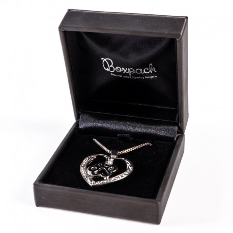 Estuche forrado imitacion seda para colgante de joyeria y joyas S-50-C