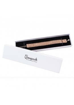 Caja de carton para pulsera extendida de joyeria bisuteria y joyas MP51