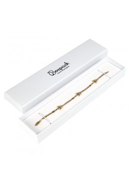 Caja de carton blanca para pulsera extendida de joyeria bisuteria y joyas 235x54x26 mm MP-51