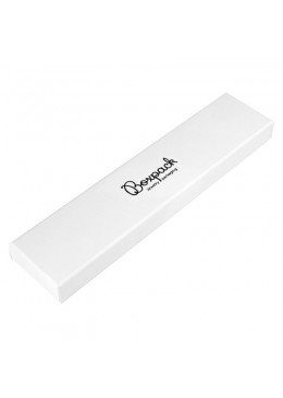 Caja de carton blanca para pulsera extendida de joyeria bisuteria y joyas 235x54x26 mm MP-51