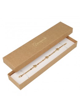 Caja de carton kraft para pulsera extendida de joyeria bisuteria y joyas 235x54x26 mm NT-51
