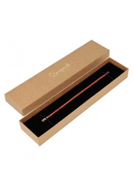 Caja de carton kraft para pulsera extendida de joyeria bisuteria y joyas 235x54x26 mm NT-51