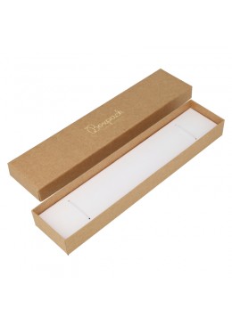 Caja de carton kraft para pulsera extendida de joyeria bisuteria y joyas 235x54x26 mm NT-51