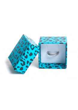Caja de carton para anillo sortija o pendientes de joyeria bisuteria y joyas AP42
