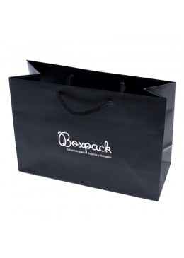 Bolsa negra de papel mate para joyeria bisuteria y relojeria B-LA