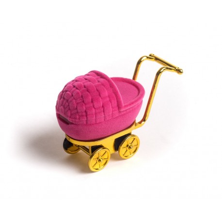 Estuche en forma de carrito de bebe para joyeria y joyas infantiles