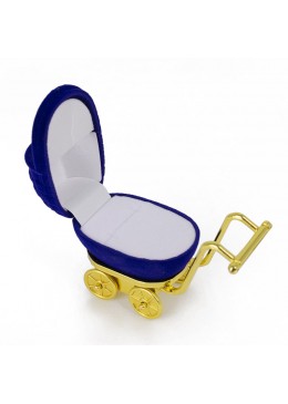 Estuche en forma de carrito de bebe para joyeria y joyas infantiles