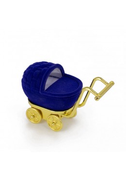 Estuche en forma de carrito de bebe para joyeria y joyas infantiles