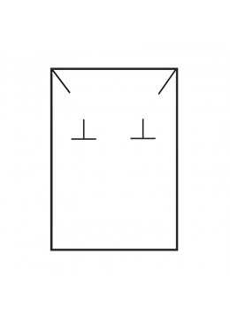 Caja de carton forrada de papel para colgante y pendientes de joyeria y bisuteria P-88