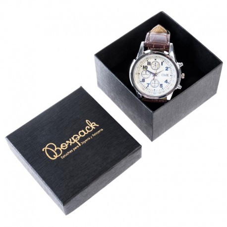 Caja de carton forrada alta calidad para Reloj Brazalete de joyeria Relojeria y bisuteria P-89