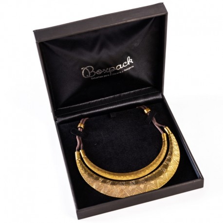 Estuche forrado imitacion seda para collar gargantilla de joyeria y joyas S-112-C