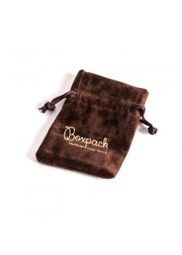 Bolsa de terciopelo color marron chocolate para joyeria bisuteria y joyas 65x95mm 301-M