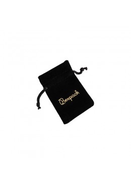 Bolsa de terciopelo color negro para joyeria bisuteria y joyas 65x95mm 301-N