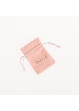 Bolsa de terciopelo color rosa palo para joyeria bisuteria y joyas 65x95mm 301-RP