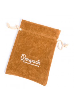 Bolsa de terciopelo color camel para joyeria bisuteria y joyas 105x145mm 303-CA