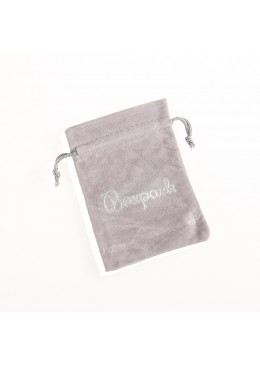 Bolsa de terciopelo color gris para joyeria bisuteria y joyas 105x145mm 303-G