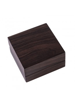 ESTUCHE MADERA NOGAL O MARRON PENDIENTES 70x70x36 mm CU-2-M