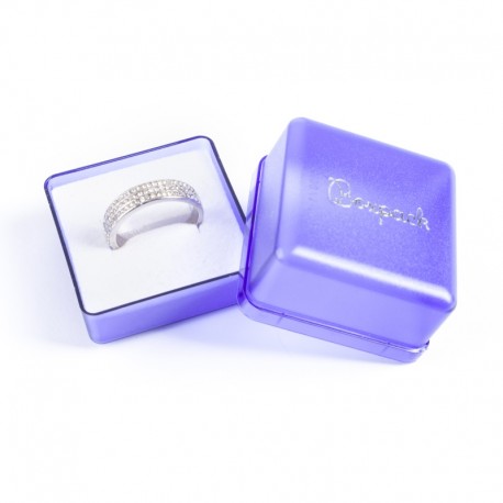 Cajita de plastico para anillo sortija joyas A-3