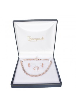 Estuche forrado de imitacion piel para aderezo de joyeria bisuteria y joyas J-02-A