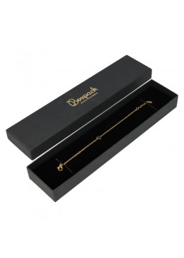 Caja de carton negra para pulsera extendida de joyeria y bisuteria 235x54x26 mm EP-51-N