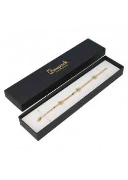Caja de carton negra para pulsera extendida de joyeria y bisuteria 235x54x26 mm EP-51-N