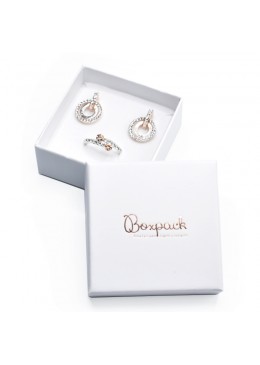 Caja de cartón para juego de pendientes, sortija y colgante de joyería y bisutería IP-61