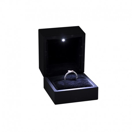 Estuche sortija con luz led para joyeria bisuteria joyas 60X65X50mm LE-11