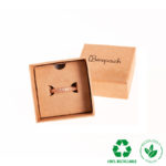Caja ecológica cartón personalizable eco anillo sortija kraft 51x51x33mm E-NT-42