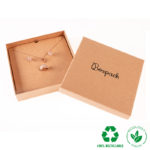 Caja ecológica cartón personalizable collar aderezo 167x167x33mm E-NT-18
