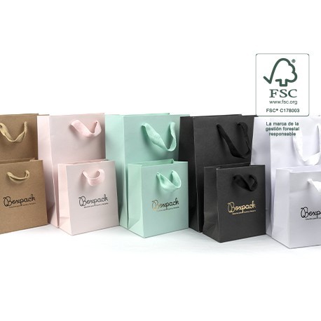 Bolsas de papel con logotipo para joyeria relojeria bisuteria y